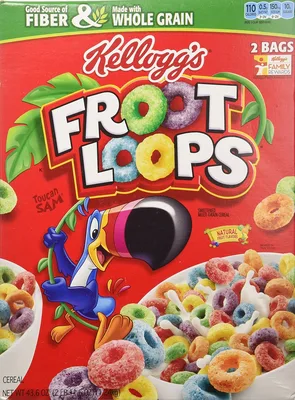 US box of Kellogg's Froot Loops cereal