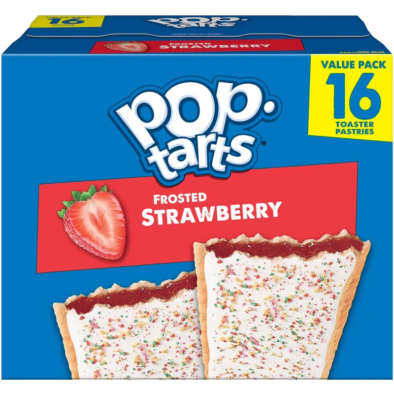 US box of Pop-Tarts Frosted Strawberry toaster pastries